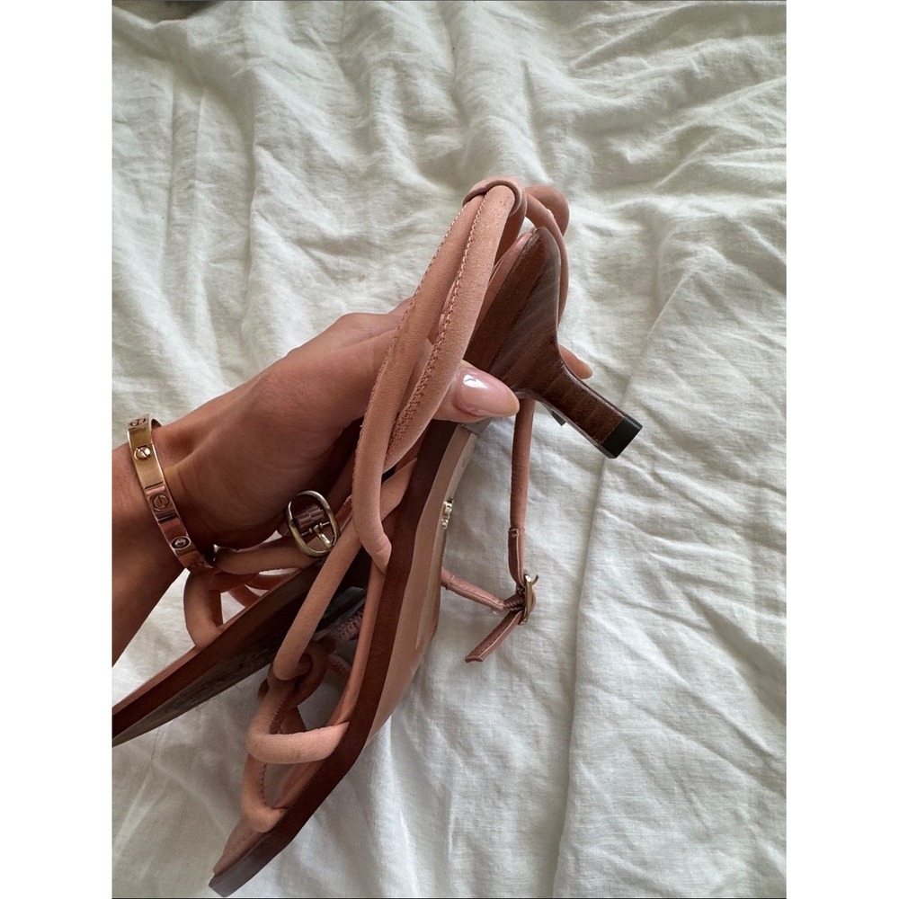 Sam Edelman Milla Sandals Women's Size 7.5 Pink Strappy Kitten Heel Chic - Picture 2 of 6